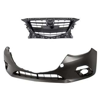 Replacement - 2-Piece (Front Bumper Cover, Grille) (Standard Line)