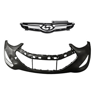 Replacement - 2-Piece (Front Bumper Cover, Grille) (CAPA Certified)