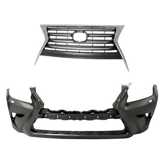 Replacement - 2-Piece (Front Bumper Cover, Grille) (Standard Line)