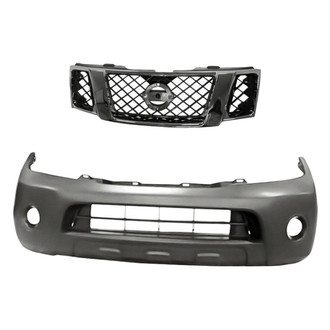 Replacement - 2-Piece (Front Bumper Cover, Grille) (Standard Line)