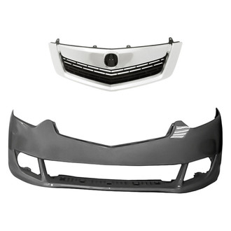 Replacement - 2-Piece (Front Bumper Cover, Grille) (Standard Line)