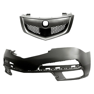 Replacement - 2-Piece (Front Bumper Cover, Grille) (Standard Line)