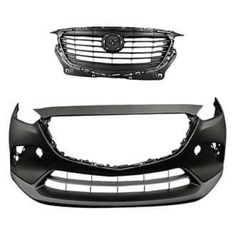 Replacement - 2-Piece (Front Bumper Cover, Grille)