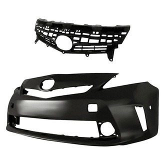 Replacement - 2-Piece (Front Bumper Cover, Grille) (CAPA Certified)