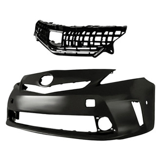 Replacement - 2-Piece (Front Bumper Cover, Grille) (CAPA Certified)