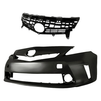 Replacement - 2-Piece (Front Bumper Cover, Grille) (CAPA Certified)