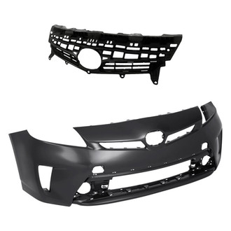 Replacement - 2-Piece (Front Bumper Cover, Grille) (CAPA Certified)