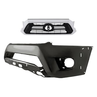 Replacement - 2-Piece (Front Bumper Cover, Grille) (CAPA Certified)