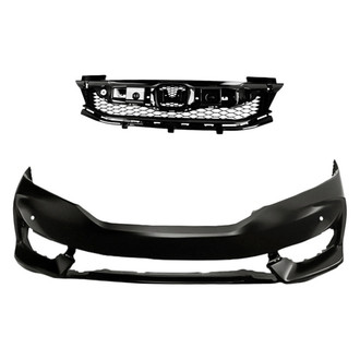 Replacement - 2-Piece (Front Bumper Cover, Grille) (CAPA Certified)