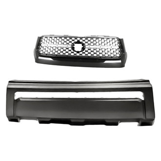 Replacement - 2-Piece (Front Bumper Cover, Grille) (CAPA Certified)