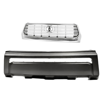 Replacement - 2-Piece (Front Bumper Cover, Grille) (CAPA Certified)
