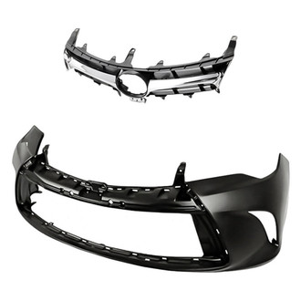 Replacement - 2-Piece (Front Bumper Cover, Grille) (CAPA Certified)