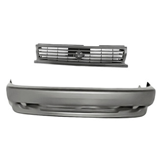 Replacement - 2-Piece (Front Bumper Cover, Grille) (Standard Line)