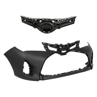 Replacement - 2-Piece (Front Bumper Cover, Grille) (CAPA Certified)