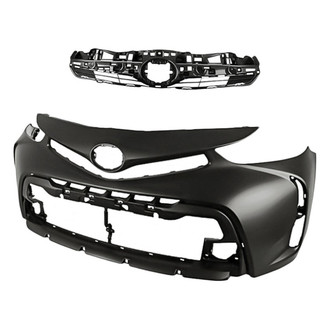 Replacement - 2-Piece (Front Bumper Cover, Grille) (CAPA Certified)