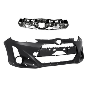 Replacement - 2-Piece (Front Bumper Cover, Grille) (CAPA Certified)