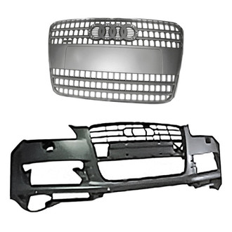 Replacement - 2-Piece (Front Bumper Cover, Grille) (Standard Line)