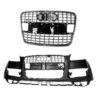 Replacement - 2-Piece (Front Bumper Cover, Grille) (Standard Line)