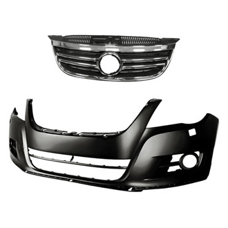 Replacement - 2-Piece (Front Bumper Cover, Grille) (CAPA Certified)