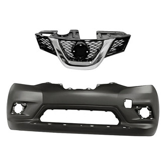 Replacement - 2-Piece (Front Bumper Cover, Grille) (Standard Line)
