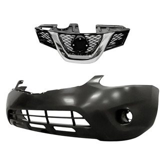 Replacement - 2-Piece (Front Bumper Cover, Grille) (Standard Line)
