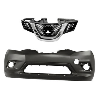 Replacement - 2-Piece (Front Bumper Cover, Grille) (Standard Line)