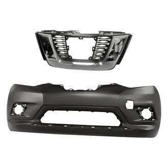 Replacement - 2-Piece (Front Bumper Cover, Grille) (Standard Line)