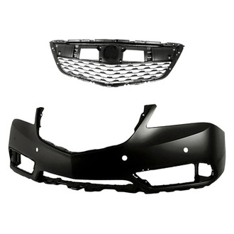 Replacement - 2-Piece (Front Bumper Cover, Grille) (Standard Line)