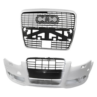 Replacement - 2-Piece (Front Bumper Cover, Grille) (Standard Line)