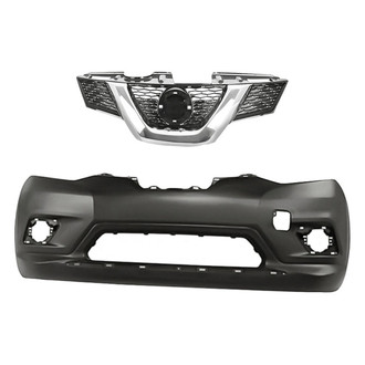 Replacement - 2-Piece (Front Bumper Cover, Grille) (Standard Line)