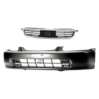Replacement - 2-Piece (Front Bumper Cover, Grille) (Standard Line)