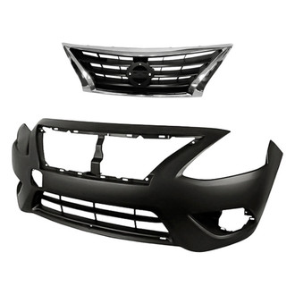 Replacement - 2-Piece (Front Bumper Cover, Grille) (Standard Line)