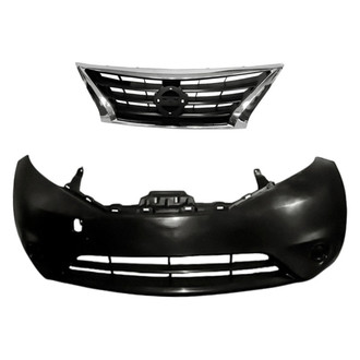 Replacement - 2-Piece (Front Bumper Cover, Grille) (Standard Line)