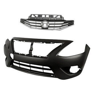 Replacement - 2-Piece (Front Bumper Cover, Grille) (Standard Line)