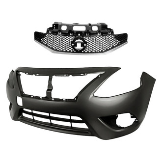 Replacement - 2-Piece (Front Bumper Cover, Grille) (Standard Line)