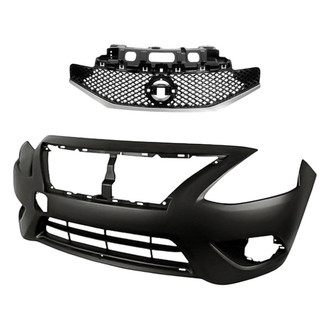Replacement - 2-Piece (Front Bumper Cover, Grille) (Standard Line)