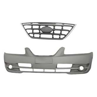 Replacement - 2-Piece (Front Bumper Cover, Grille) (Standard Line)