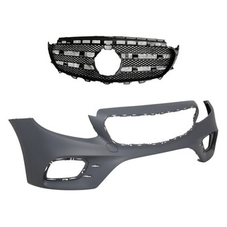 Replacement - 2-Piece (Front Bumper Cover, Grille) (Standard Line)
