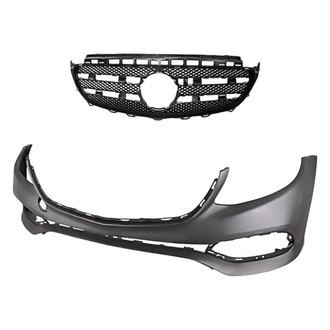 Replacement - 2-Piece (Front Bumper Cover, Grille) (Standard Line)