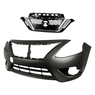 Replacement - 2-Piece (Front Bumper Cover, Grille) (Standard Line)