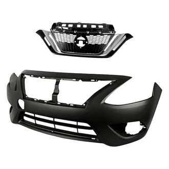 Replacement - 2-Piece (Front Bumper Cover, Grille) (Standard Line)