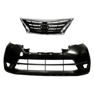 Replacement - 2-Piece (Front Bumper Cover, Grille) (Standard Line)