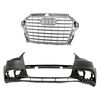 Replacement - 2-Piece (Front Bumper Cover, Grille) (Standard Line)