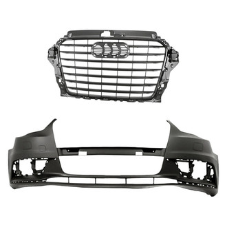 Replacement - 2-Piece (Front Bumper Cover, Grille) (Standard Line)
