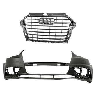 Replacement - 2-Piece (Front Bumper Cover, Grille) (Standard Line)