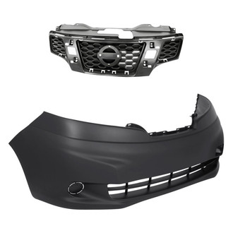Replacement - 2-Piece (Front Bumper Cover, Grille) (Standard Line)