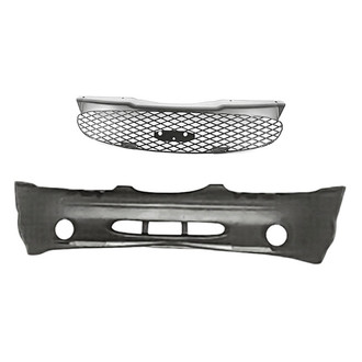 Replacement - 2-Piece (Front Bumper Cover, Grille) (Standard Line)