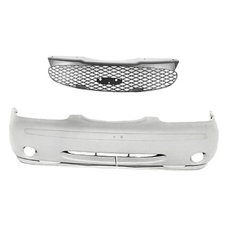 Replacement - 2-Piece (Front Bumper Cover, Grille) (Standard Line)