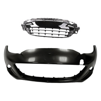 Replacement - 2-Piece (Front Bumper Cover, Grille)