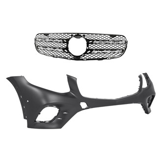 Replacement - 2-Piece (Front Bumper Cover, Grille) (Standard Line)